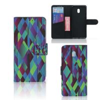 Xiaomi Redmi 8A | Book Case | Abstract Green Blue