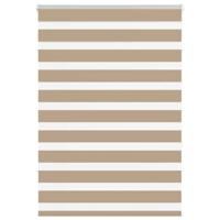 VidaXL Zebra blind 100x150 cm stofbreedte 95,9 cm polyester zandbruin