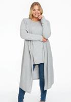 Yoek Vest met gedrapeerde hals cashmere | Licht Grijs | Maat 42/44