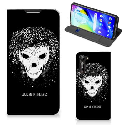 Mobiel BookCase Motorola Moto G8 Power Skull Hair Mobiel BookCase Motorola Moto G8 Power Skull Hair