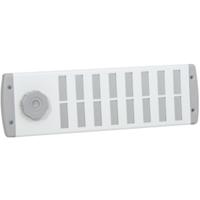 Nedco schuifrooster alu.wit 300 x 90 mm met draaiknop