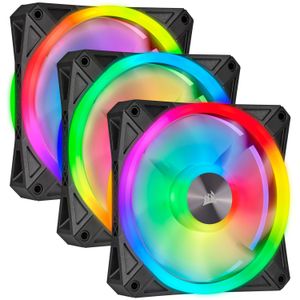 Corsair iCUE QL120 RGB case fan 3 stuks, 4-pins PWM fan-connector