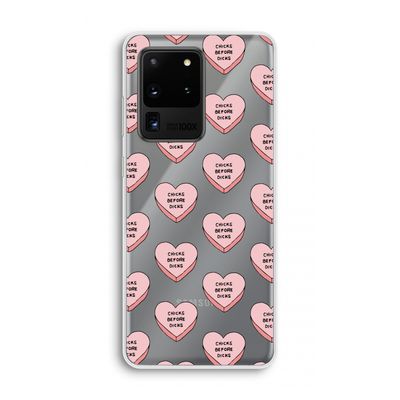 Chicks before dicks: Samsung Galaxy S20 Ultra Transparant Hoesje