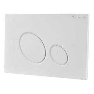 Bedienpaneel Wiesbaden X10 | Dualflush | Voor inbouwreservoir | 2 knops | RVS | Mat wit