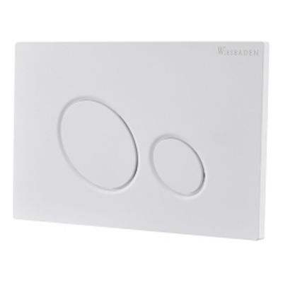 Bedienpaneel Wiesbaden X10 | Dualflush | Voor inbouwreservoir | 2 knops | RVS | Mat wit