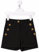 Balmain Kids short ajusté à boutons décoratifs - Noir - thumbnail