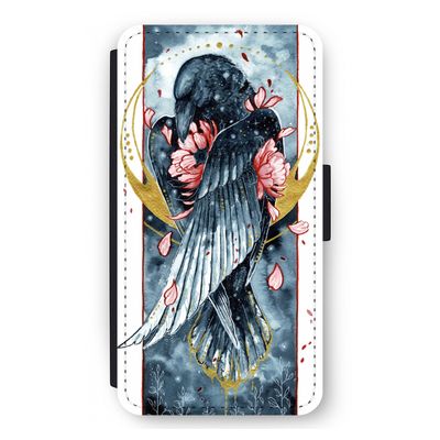 Golden Raven: iPhone 12 mini Flip Hoesje
