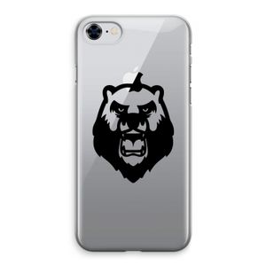 Angry Bear (black): iPhone 8 Transparant Hoesje