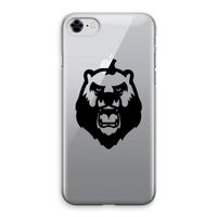 Angry Bear (black): iPhone 8 Transparant Hoesje
