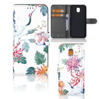 Samsung Galaxy J5 2017 | Telefoonhoesje | Met pasjeshouder | Bird Flowers