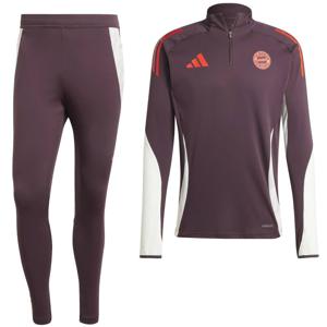 adidas Bayern München Trainingspak 1/4-Zip 2024-2025 Bordeauxrood Wit Rood