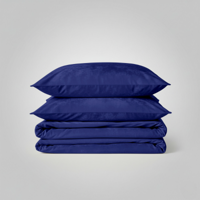 Dekbedovertrek Velvet Uni - Navy - Eenpersoons (140x200 Cm) - Navy Velvet (Microvezel) - Effen - Zydante - Dekbed-Discounter.nl