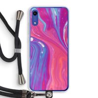 Paarse stroom: Honor Play 8A Transparant Hoesje met koord