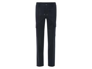 LIVERGY Flanellen heren cargobroek (L, Marineblauw)