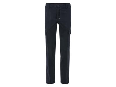 LIVERGY Flanellen heren cargobroek (M, Marineblauw)