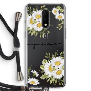 Daisies: OnePlus 7 Transparant Hoesje met koord