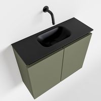 Toiletmeubel Mondiaz Ture | 60 cm | Meubelkleur Army | Eden wastafel Urban Midden | Zonder kraangat