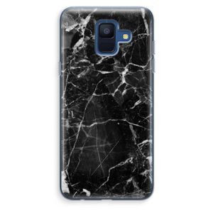 Zwart Marmer 2: Samsung Galaxy A6 (2018) Transparant Hoesje