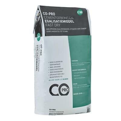 Co-pro cementgebonden egalisatiemiddel C30 fast dry - 20kg