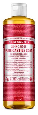 Dr Bronners Liquid soap roos 475 Milliliter Dr Bronners Liquid soap roos 475 Milliliter