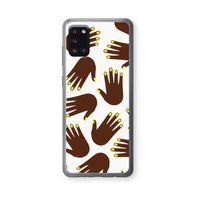 Hands dark: Samsung Galaxy A31 Transparant Hoesje