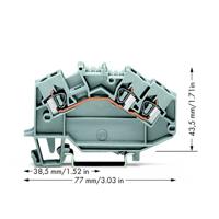 WAGO 780-631 Doorgangsklem 5 mm Spanveer Toewijzing: L Grijs 50 stuk(s)