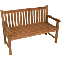 Bank Teak Rechte Rug 130 cm