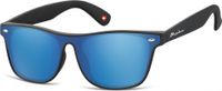 Montana zonnebril unisex wayfarer matzwart/blauw (MS47) - thumbnail