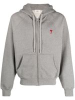 AMI Paris hoodie à logo Ami de Coeur brodé - Gris