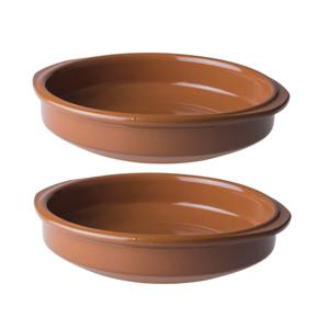 Tapas schaalt terracotta - 6x - 20 x 4,5 cm - ovenbestendig - Ovenschaaltjes - Tapas schaaltjes