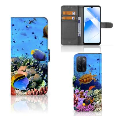 OPPO A16/A16s/A54s | Telefoonhoesje | Met pasjeshouder | Vissen