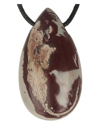 Ruben Robijn Edelsteen druppel hanger jaspis choco (1 st)