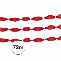 3x Feest of verjaardag versiering slingers rood 24 meter