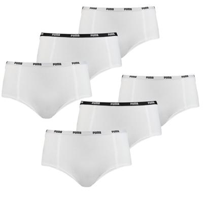 Puma Mini Short Dames Wit 6-Pack -XL
