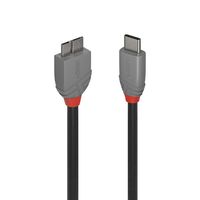 LINDY USB-kabel USB 3.2 Gen1 (USB 3.0 / USB 3.1 Gen1) USB-C stekker, USB-micro-B 3.0 stekker 2.00 m Zwart 36622