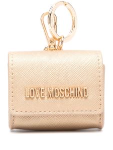 Love Moschino étui pour AirPods à plaque logo - Or