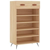 vidaXL Schoenenkast 60x35x105 cm bewerkt hout sonoma eikenkleurig