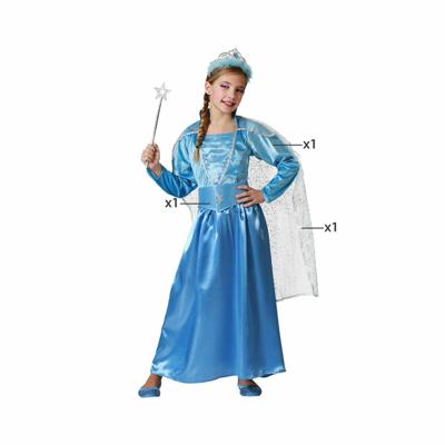 Kostuums voor Kinderen Blauw Prinses - Maat: 7-9 Jaar - Maat: 7-9 Jaar