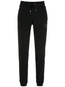 Ea7 Emporio Armani pantalon de jogging à logo strassé - Noir