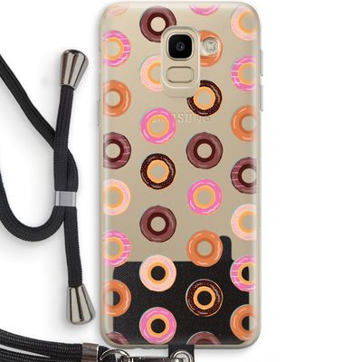 Donuts: Samsung Galaxy J6 (2018) Transparant Hoesje met koord