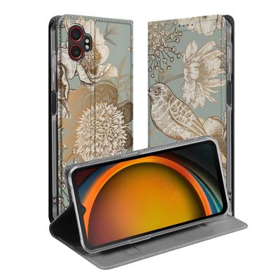Samsung Galaxy Xcover 7 Pro Telefoonhoesje Vintage Bird Flowers