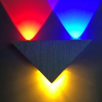 3W aluminium driehoek muur lamp Home verlichting indoor buiten decoratie licht AC 85-265V (gemengde kleur licht)