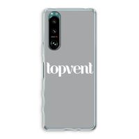 Topvent Grijs Wit: Sony Xperia 5 III Transparant Hoesje