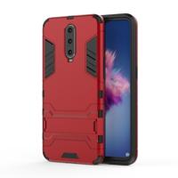 Schokbestendige PC + TPU Case voor OPPO R17 Pro met houder (rood)