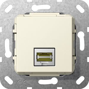 GIRA computeraansluiting RJ45 CAT 6A 10G creme glanzend snijtechniek 569601