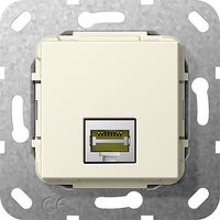 GIRA computeraansluiting RJ45 CAT 6A 10G creme glanzend snijtechniek 569601