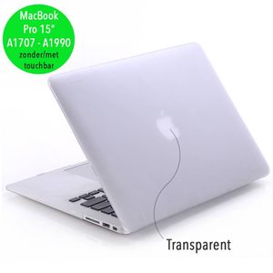 Lunso MacBook Pro 15 inch (2016-2020) cover hoes - case - mat transparant