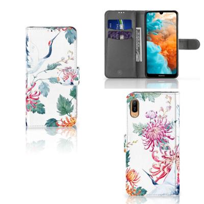 Huawei Y6 (2019) | Telefoonhoesje | Met pasjeshouder | Bird Flowers