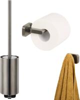 Ben Mykanto toilet accessoires 3-delig geborsteld zwart