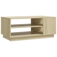 vidaXL Salontafel 102x55x43 cm bewerkt hout sonoma eikenkleurig